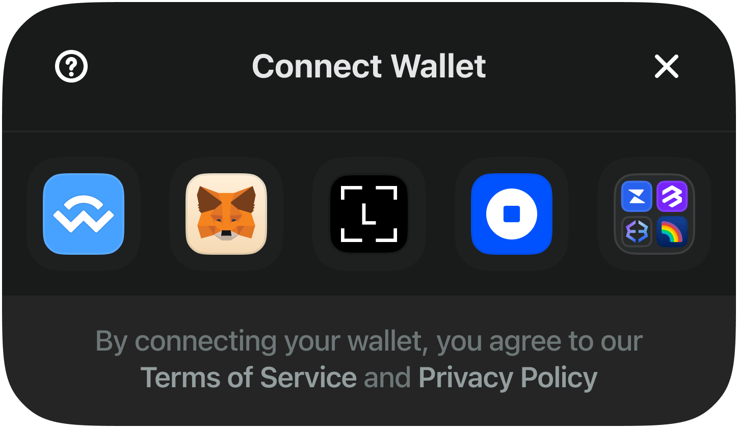 WalletConnect legal modal